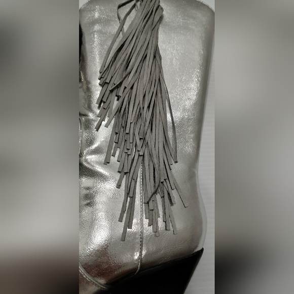 BILLINI Cowgirl Boots ANDE Silver Fringe 🔥❤️🩶 Women's Size 7 NEW - Picture 14 of 16